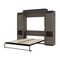 Bestar Orion 104W Queen Murphy Bed and 2 Storage Cabinets w/Pull-Out Shelves (105W), Bark Gray & Graphite 116889-000047 - alternate 7